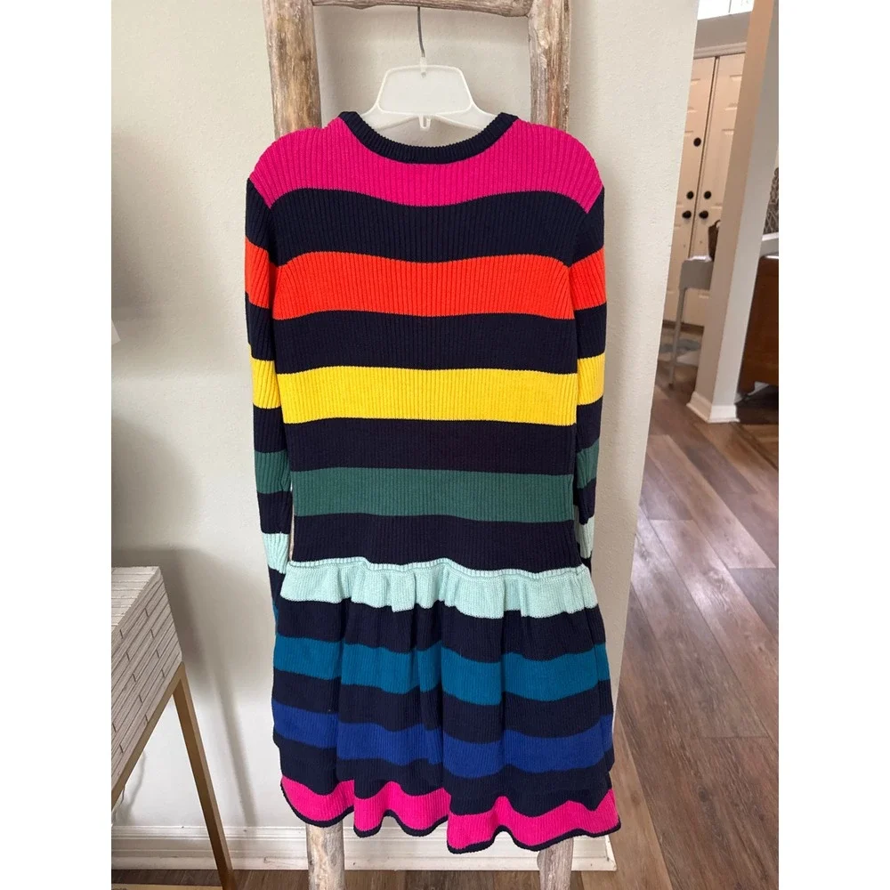 Hanna Andersson Drop Waist Sweater Dress Striped size‎ 12 NWT